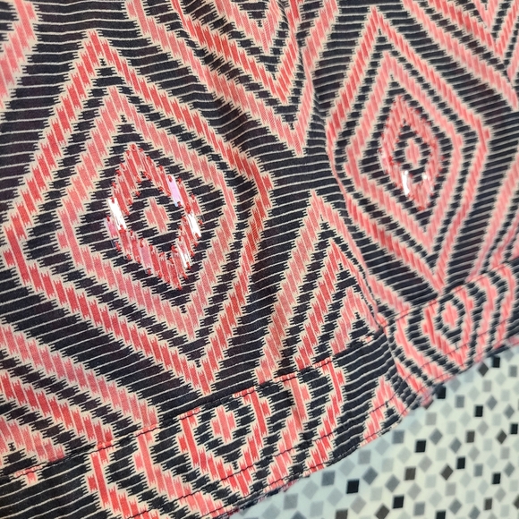 Tory Burch "Stephanie" Geometric Aztec Tunic Blouse Size 0 - Picture 3 of 9